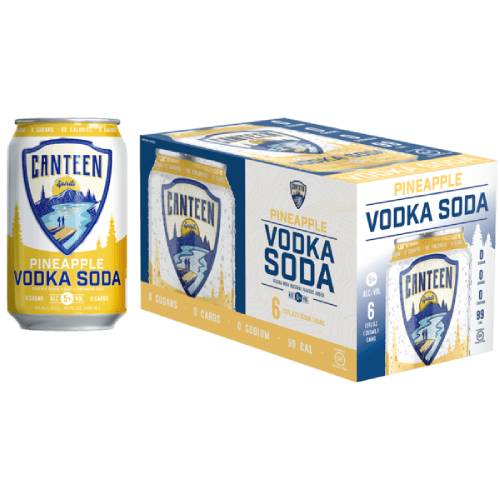 Canteen Pineapple Vodka Soda - 6 Pack / 12 Ounce Cans