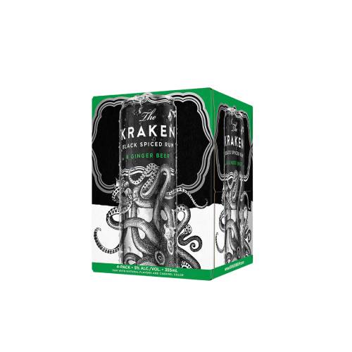 Kraken Rum & Ginger Beer Cocktail-4 Pack